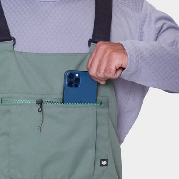 686 Men's Hot Lap Insulated Bib - Cypress Green - Image 4
