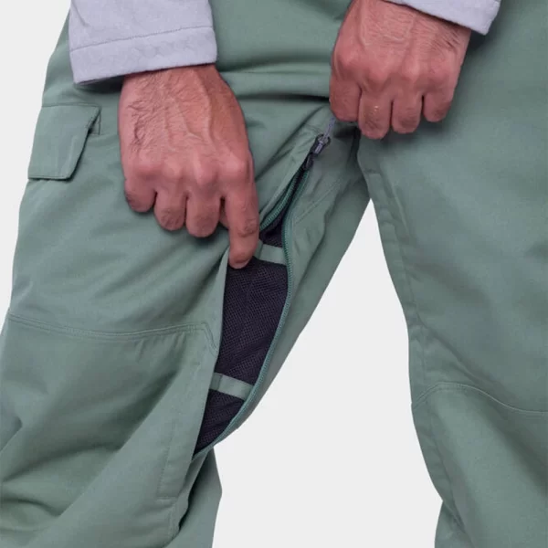 686 Men's Hot Lap Insulated Bib - Cypress Green - Image 5