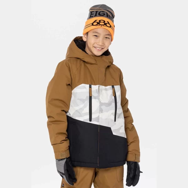 686 Boy's Geo Insulated Jacket - Breen Colorblock - Image 3
