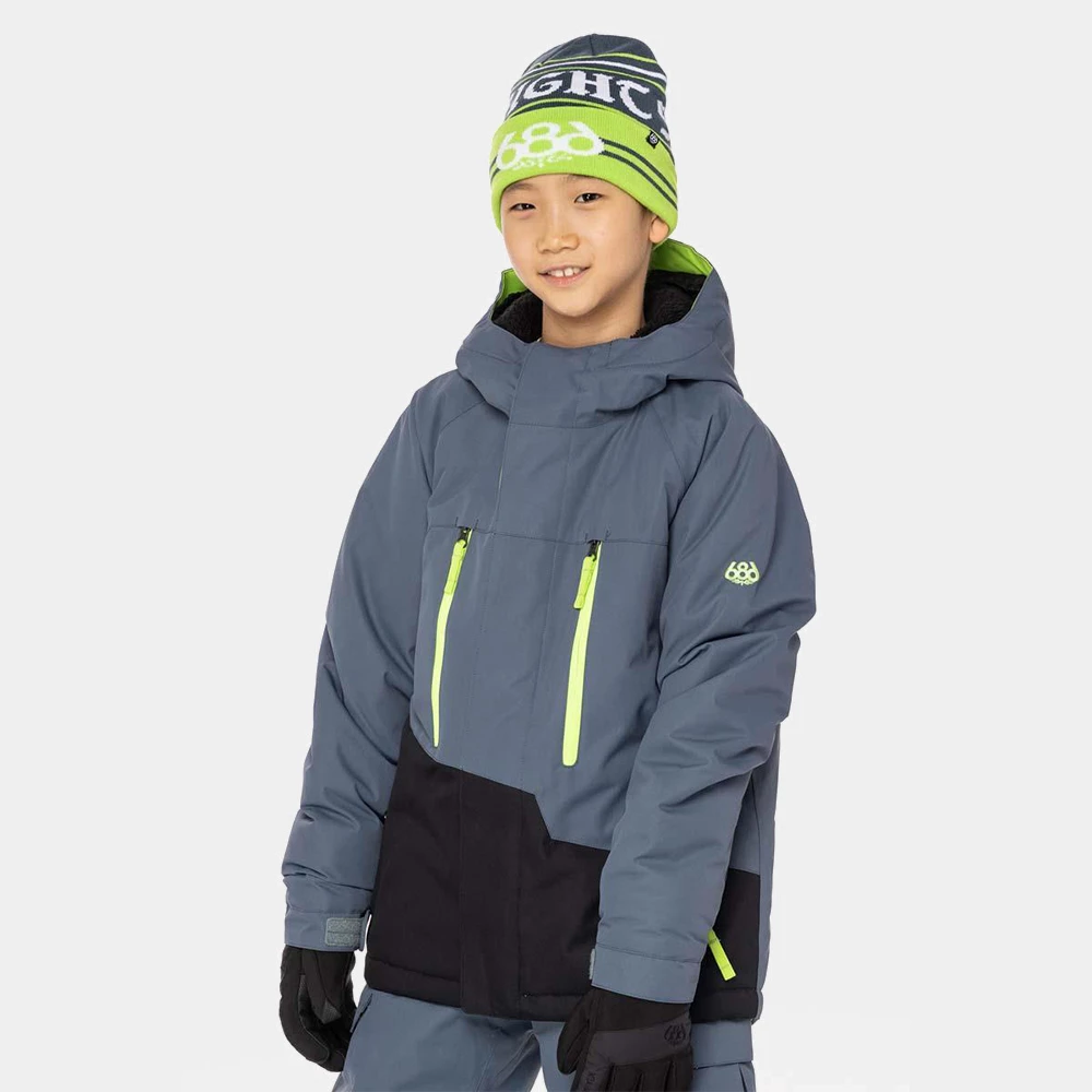 686 Boys' Geo Insulated Jacket - Orion Blue Colorblock - Image 3