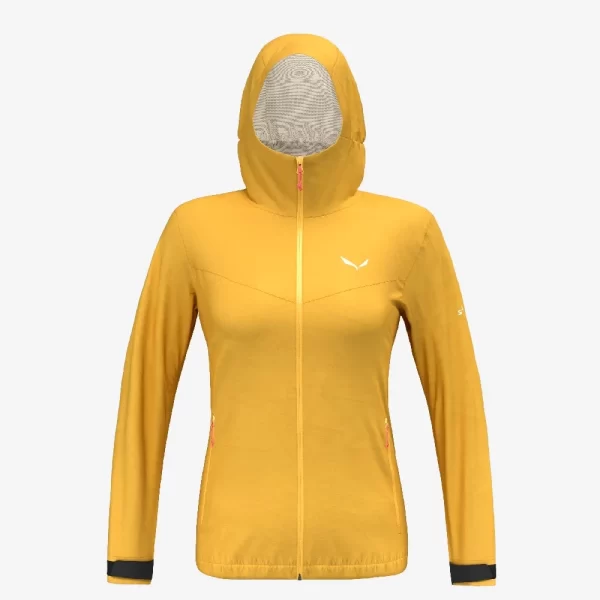 Salewa Women's Puez Aqua 4 2.5L Powertex Jacket - Yellow Gold