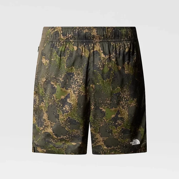 The North Face Men's 24/7 Shorts - Forest Olive Moss Camo Print / New Taupe Green