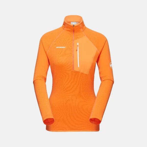 Mammut Women's Aenergy Light ML Half Zip Pull - Dark tangerine / Tangerine - Image 4