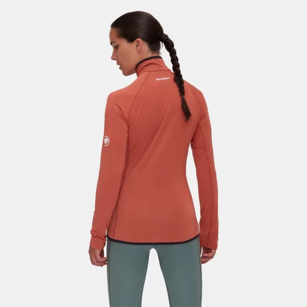 Mammut Women's Aenergy Light ML Half Zip Pull - Brick / Black - Image 2