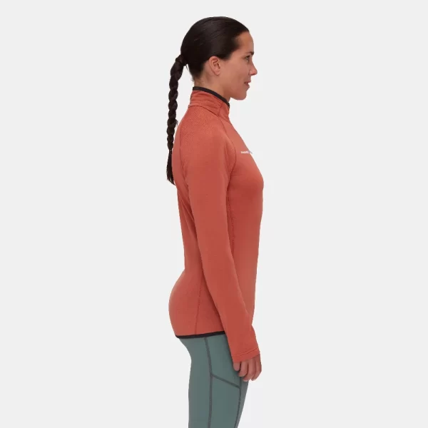 Mammut Women's Aenergy Light ML Half Zip Pull - Brick / Black - Image 3
