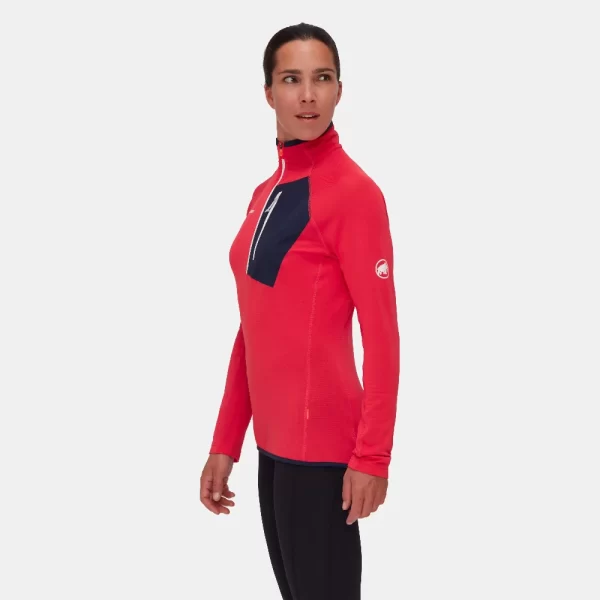 Mammut Women's Aenergy Light ML Half Zip Pull - Azalea / Marine - Image 3
