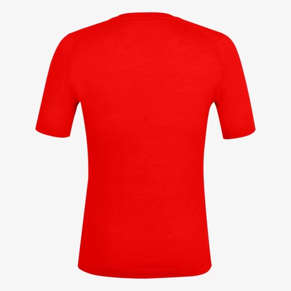 Salewa Men's Agner Merino T-Shirt - Red Flame - Image 2