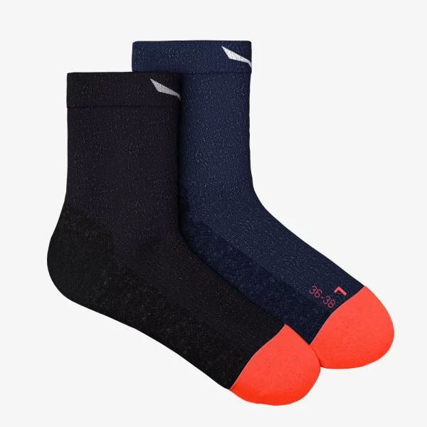 Salewa Women's Wildfire Merino Hemp Quarter Socks - Blue Navy Blazer