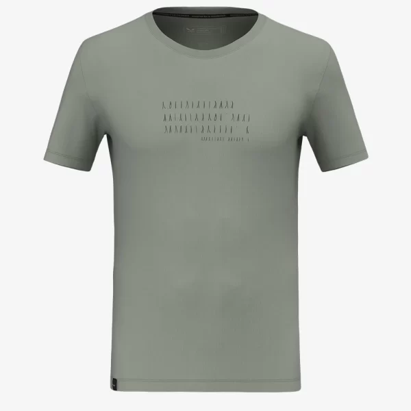Salewa Men's Eagle Poem Dry T-Shirt - Green Shadow