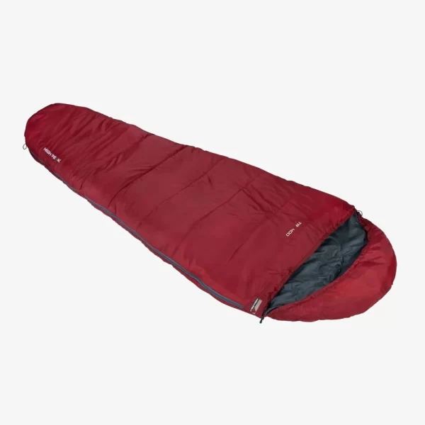 High Peak TR 400 Sleeping Bag - Dark Red / Gray