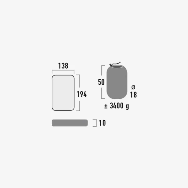 High Peak Dallas Twin Air Bed Mattress - Citronelle - Image 2