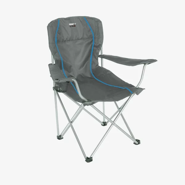 High Peak Camping Chair - Dark Gray / Blue