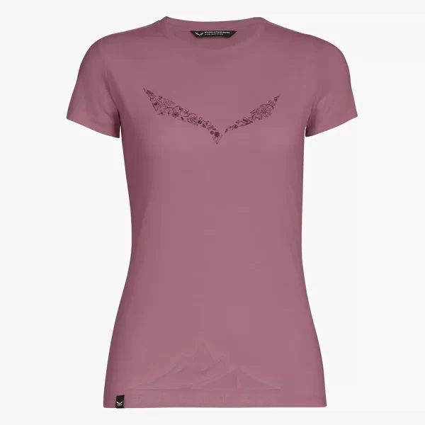 Salewa Women's Solidlogo Dri Release T-Shirt - Oatmeal Melange