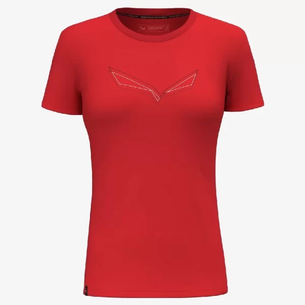 Salewa Women's Pure Eagle Frame Dry T-Shirt - Red Flame Melange