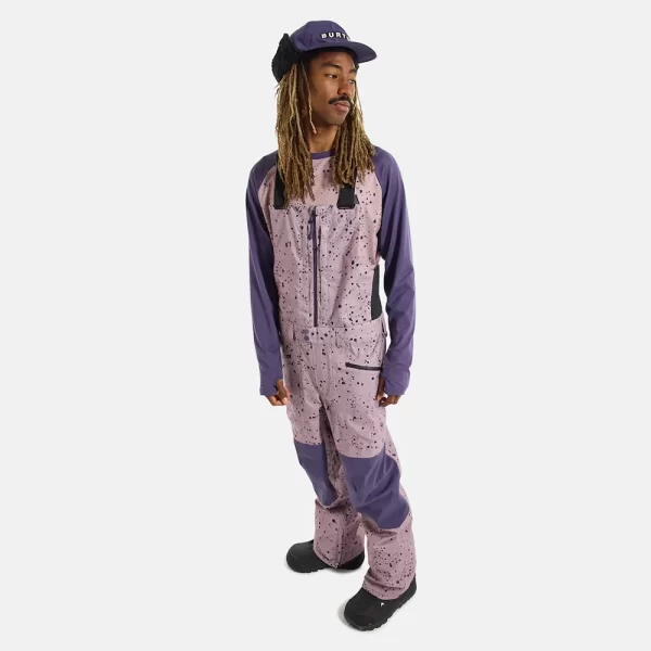 Burton Men's Reserve 2L Bib Pants - Elderberry Spatter