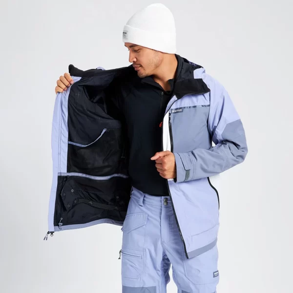 Burton Men's Frostner Jacket - Foxglove Violet / Folkstone Gray / Stout White - Image 3