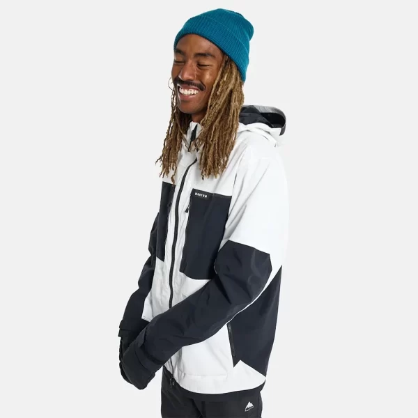 Burton Men's Frostner 2L Jacket - Stout White / True Black - Image 2