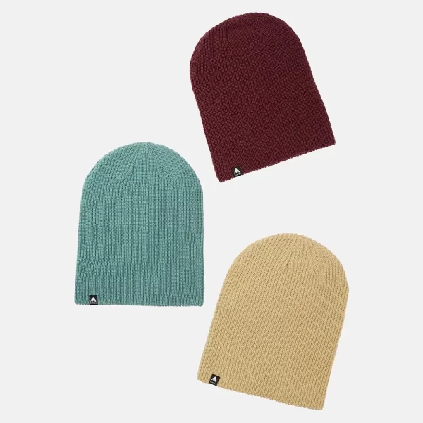 Burton Unisex Recycled DND Beanie (3 Pack) - Almandine / Rock Lichen / Mushroom