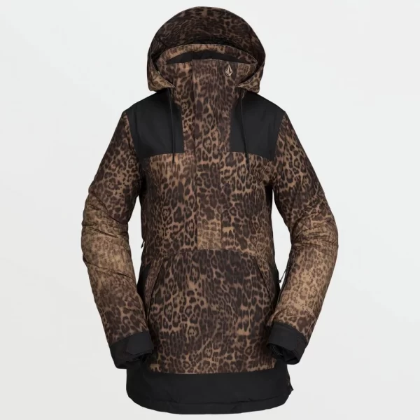 Volcom Women's Fern Ins Gore Pullover Jacket - Leopard