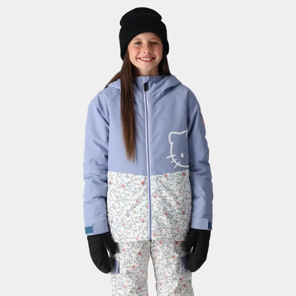 686 Girls' Athena Insulated Jacket - Hello Kitty Purple Impression Colorblock