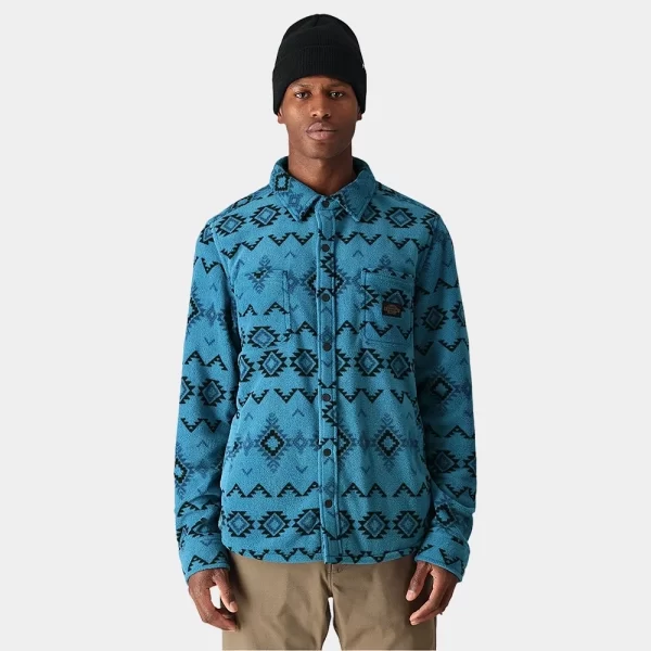 686 Men's Sierra Fleece Flannel - Moroccan Blue Southwest