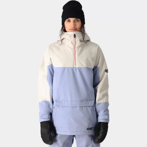 686 Women's Upton Anorak Jacket - Limestone Colorblock