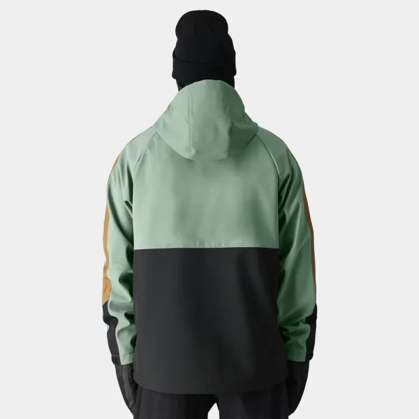 686 Men's Waterproof Anorak Jacket - Cypress Green Colorblock - Image 2