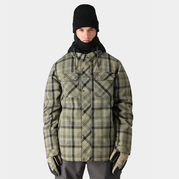 686 Men's Woodland Insulated Jacket - Sage Plaid