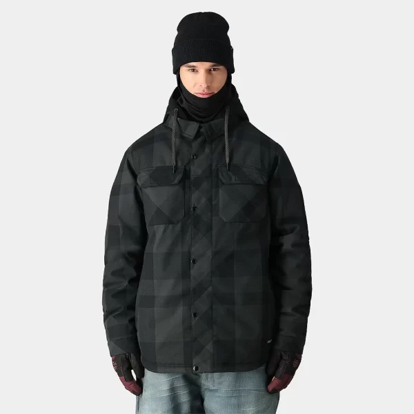 686 Men's Woodland Insulated Jacket - Tonal Black Plaid