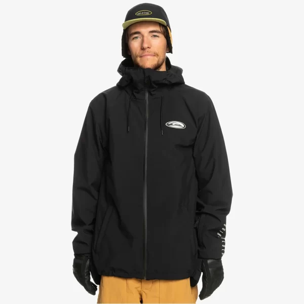 Quiksilver Men's High In The Hood Technical Snow Jacket - True Black