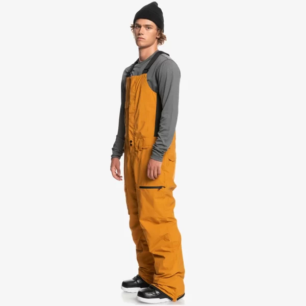 Quiksilver Men's Utility Shell Snow Bib Pants - Buckthorn Brown - Image 3