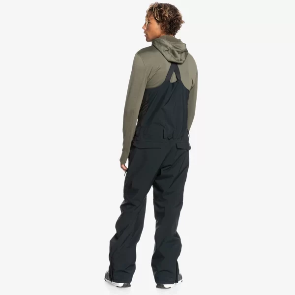 Quiksilver Men's Utility Shell Snow Bib Pants - True Black - Image 2