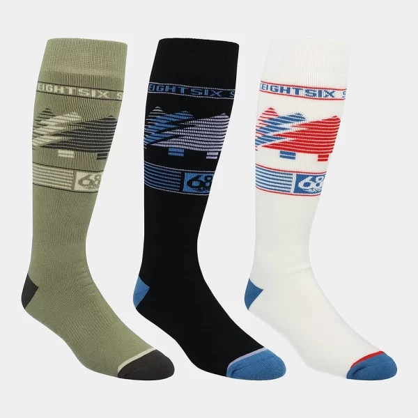686 Men's Tree Life Sock (3-Pack) - Green / Black / White