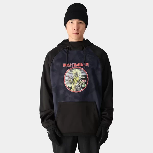 686 Men's Bonded Fleece Pullover Hoody - Iron Maiden Eddies Black
