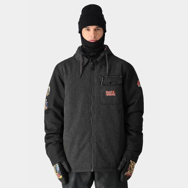 686 Men's 686 x Iron Maiden Men's Insulated Battle Jacket - Iron Maiden Black Denim