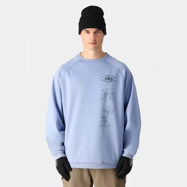 686 Men's Bonded Fleece Crew - Purple Impression