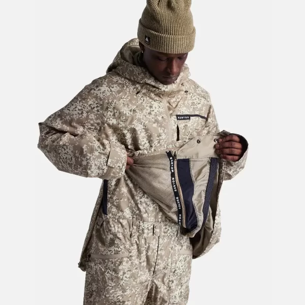 Burton Men's Pillowline GORE‑TEX 2L Anorak Jacket - Snowfall Camo - Image 3