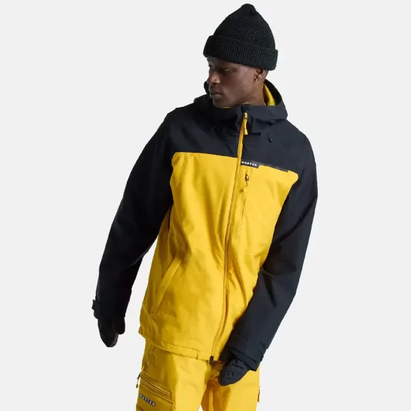 Burton Men's Burton Lodgepole 2L Jacket - True Black / Goldenrod