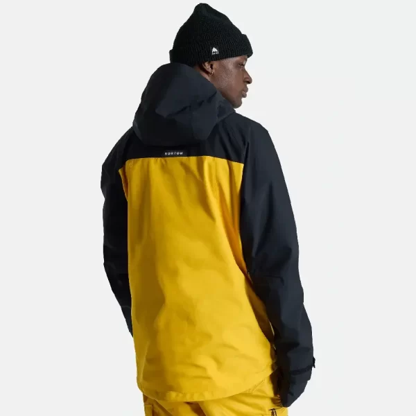 Burton Men's Burton Lodgepole 2L Jacket - True Black / Goldenrod - Image 2