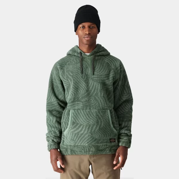 686 Men's Buttermilk Sherpa Fleece Pullover Hoody - Cypress Green Dune