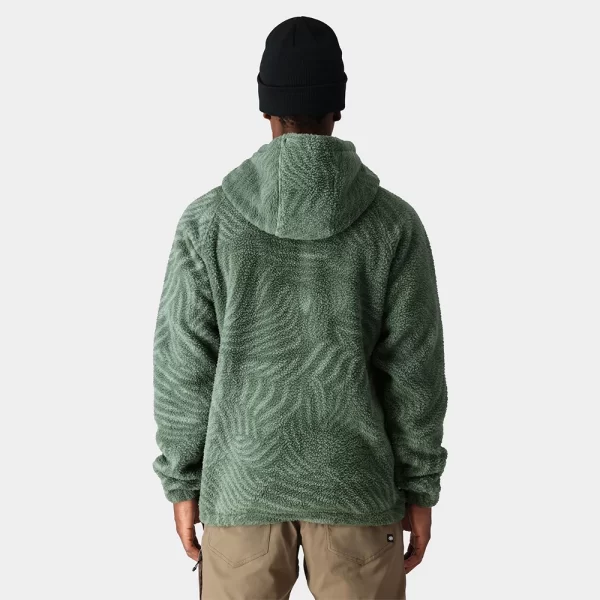 686 Men's Buttermilk Sherpa Fleece Pullover Hoody - Cypress Green Dune - Image 2