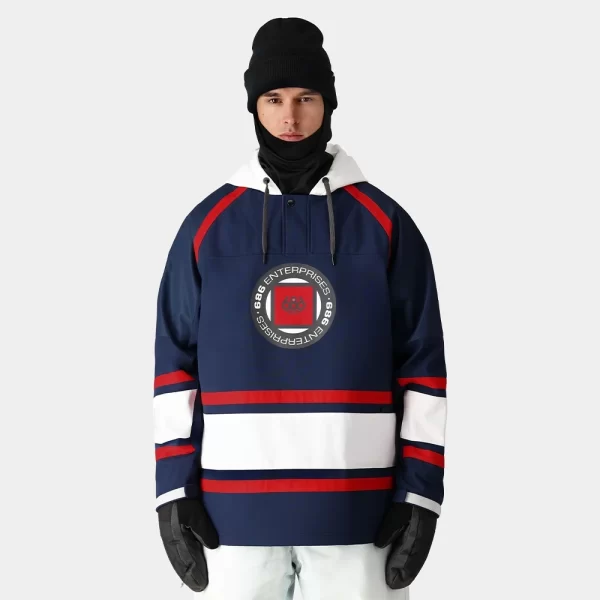 686 Men's Waterproof Slapshot Hoody - Navy Colorblock