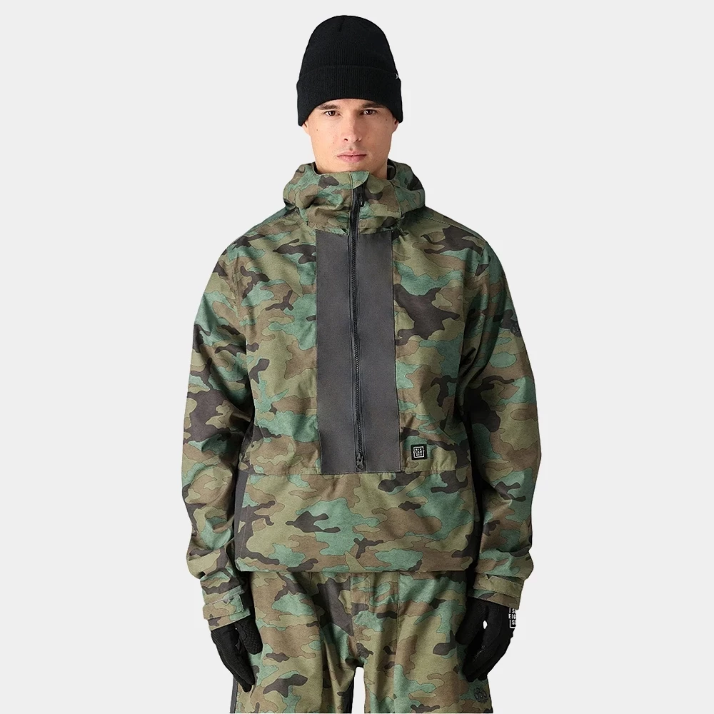 686 Men's Ghost 2.5L Anorak Jacket - Fatigue Camo Colorblock
