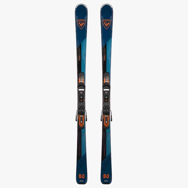 Rossignol Men's All Mountain Skis Experience 80 Carbon (Xpress) - Black / Blue / Orange
