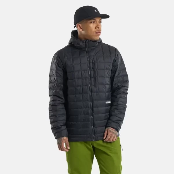 Burton Men's Mid-Heat Insulated Hooded Down Jacket - Black - Image 3