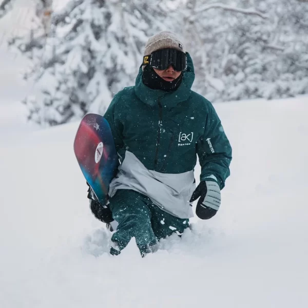 Burton Men's Burton [ak] Velocity GORE‑TEX 2L Anorak Jacket - Deep Emerald / Gray Cloud - Image 2