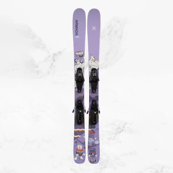 Armada Skis Kid's ARJ + C5 Ski and Binding - Purple / Black - Image 2