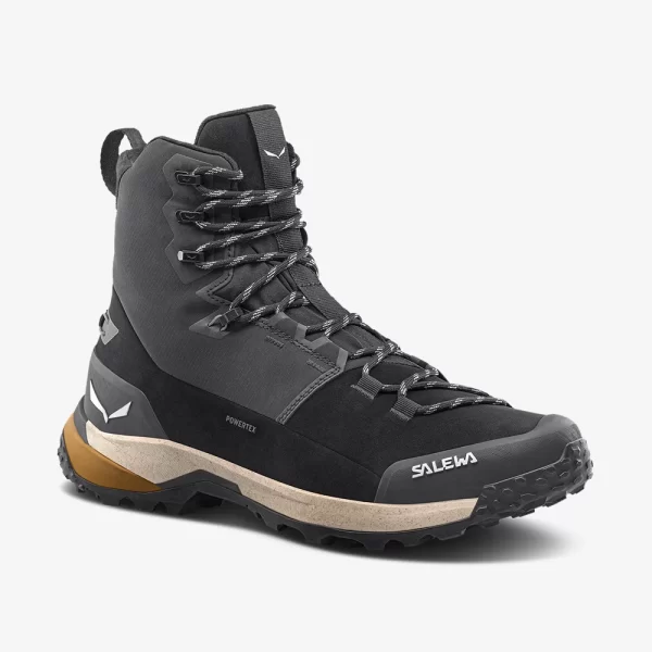 Salewa Men's Puez Winter Mid Powertex Shoes - Black / Grey
