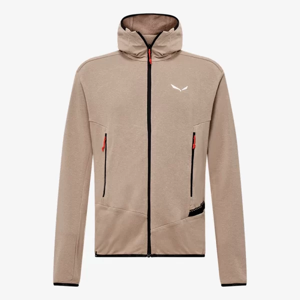 Salewa Men's Agner Hemp 2 Hooded Jacket - Beige