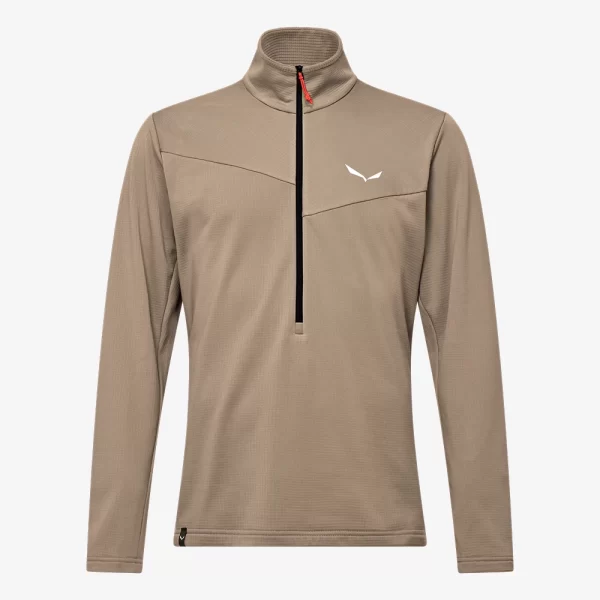 Salewa Men's Puez Cammino Polarlite Half-Zip Jacket - Beige